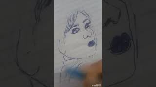 portrait drawing using ball pen sketching pencils for the beginners guide [upl. by Buttaro313]