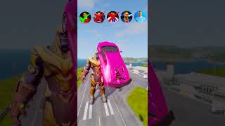 🚘CR7 vs Messi vs Mbappe vs Neymar vs Thanos Characters ⚽️beamngdrive simulator shorts football [upl. by Alyakcim]