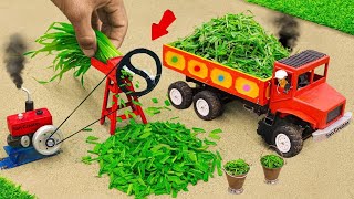 Diy diorama making mini grass chopping machine science project sancreator1 [upl. by Ayle543]