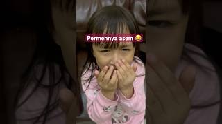 Raisya salah makan permen funny shortvideo lucu trending [upl. by Wallache41]