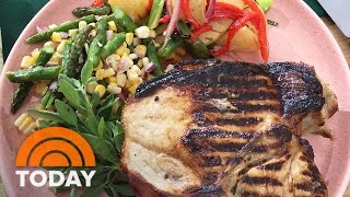 Grilled ButtermilkBrined Pork Chops Get The MouthWatering Recipe  TODAY [upl. by Edric]