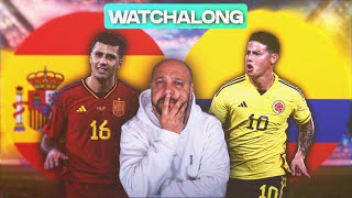 SPAIN vs COLOMBIA  LIVE MATCH REACTION [upl. by Akihsar536]