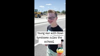 Young Man with Down Syndrome Rules The School [upl. by Areek]