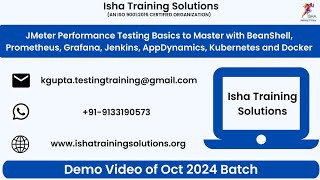 JMeter PT Basics to Master with BeanShell Demo on 8th Oct WhatsApp us on 918019952427 to enroll [upl. by Cattier]