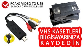 VHS kaset videolarınızı bilgisayarınıza kaydedin Easycap USB DVR Capture Kayıt Kartı incelemesi [upl. by Zetnwahs]