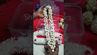 Artificial jasmine flower for hair jasmines diy shijus artificialjasmine pitchipoo handmade [upl. by Yleik588]