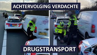 Politie  Verdachte van drugstransport  Achtervolging  Dienst INFRA [upl. by Haroldson]