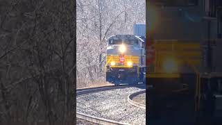 CP 7014 heritage unit speeds by the railroad crossing [upl. by Bartholemy]