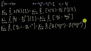 Evaluating Definite Integrals Using The Definition Of The Integral Example 1 [upl. by Amalle]