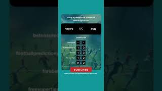 Angers vs PSG Today Prediction football predictions bettingtips [upl. by Nnairrehs]