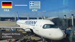 Aegean A320neo  Frankfurt FRA to Athens ATH  Economy Class [upl. by Francie132]