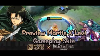 Script Martis X Levi Attack on Titan Gameplay Effect Skin Mlbb X AOT 🔥 [upl. by Eener14]