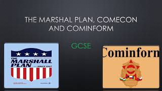 The Marshal Plan Comecon and Cominform  GCSE [upl. by Eitsud]