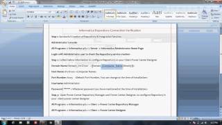 Informatica Administration Training Tutorial 4 Repository Connection Verification [upl. by Menard]