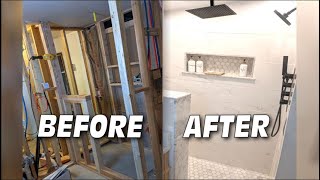 Extreme DIY Shower Makeover  Start to Finish  Major Bathroom Renovation [upl. by Fabrienne]