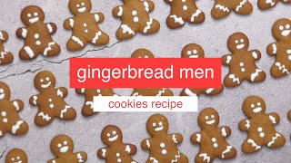 Gingerbread Man Cookies Recipe ジンジャークッキー [upl. by Aryt]