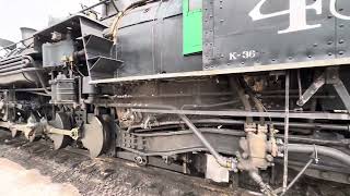 Cumbres amp Toltec Scenic Railroad 489 Baldwin Locomotive sitting at Osier Station [upl. by Ytteb430]