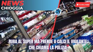 RUBA AL SUPER MA PRENDE A CALCI IL VIGILANTE CHE CHIAMA LA POLIZIA [upl. by Aikemit]