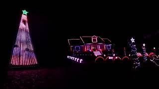 Carol Of The Bells  Lindsey Stirling Christmas Light Show at The Christmas Farm [upl. by Kopans]