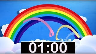 Rainbow Timer 1 Minute Countdown with Music for Kids [upl. by Dahlstrom]