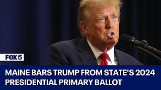 Maine bars Trump from states 2024 presidential primary ballot [upl. by Mussman]