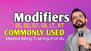 Chapter  3  What are Commonly Used Modifiers  Part 1  Medical Billing Training in Urdu [upl. by Luann]