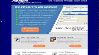 DigiSignercom  Sign PDFs for Free with this software [upl. by Onitnas]