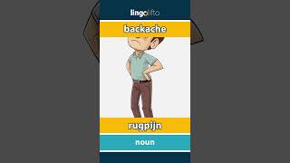 🇬🇧🇳🇱 backache  rugpijn  vocabulary builder  learn English  laten we Engels leren [upl. by Cofsky]