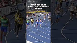 Team USA 4x100 World Relays Olympic Qualifier WIN [upl. by Enaed]