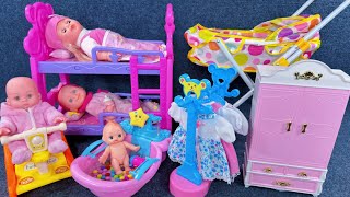 11 Minutes Satisfying with Unboxing Princess Bunk Bed Playset，Baby Stroller Toys Review  ASMR [upl. by Paryavi15]