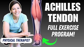 Achilles Tendinopathy Exercises Self Treatment and Explanation  FULL Exercise Program [upl. by Teador]