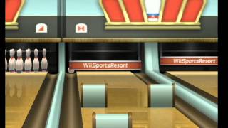 Wii Sports Resort Bowling  300 PERFECT Score in the SpinControl Game [upl. by Allcot]