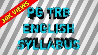 trb english syllabus [upl. by Soloman]