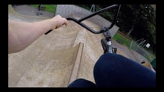 BMX POV BEST OUTDOOR MINI RAMP FOR BMX BIKES [upl. by Auqkinahs]