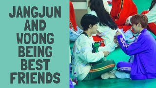 JANGJUN AND WOONG BEING BEST FRIENDS  moments Golden Child amp AB6IX [upl. by Ydnagrub]