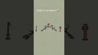 Dogs for no Reason 🤣 4k memes shorts animation funny cartoon viral [upl. by Eirelav]