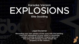 Ellie Goulding  Explosions Karaoke Version [upl. by Haeckel]