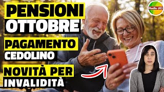 PENSIONI Ottobre 2023 Date PAGAMENTI Anteprima Cedolino e NOVITÀ Invalidità civile e Disabilità [upl. by Suivatram764]