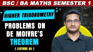 Problems on De Moivres Theorem 02  Higher Trigonometry  BSc Math Hons  BSc Math Semester 1 [upl. by Cesare]