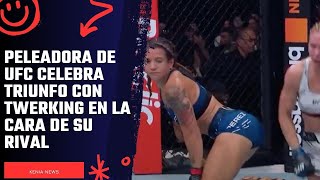 Peleadora de UFC celebra triunfo con twerking en la cara de su rival [upl. by Endora]