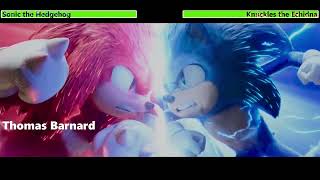 Sonic the Hedgehog vs Knuckles the Echidna Second Fight with healthbars [upl. by Sisto]