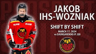 Jakob IhsWozniak vs Djurgårdens IF J20  Mar 17 2024  2025 NHL Draft [upl. by Yntirb]