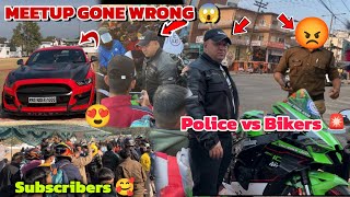 🔥SUPER BIKERS VS 🚨POLICE  Meetup gone wrong 🤯 cute girl reaction prorider1000 reaction [upl. by Tisbee]