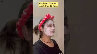 Rice Flour face pack  Glowing skin in 10 minutes 100 results shorts skincare facemask [upl. by Raamal]