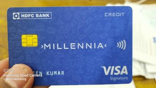 HDFC Bank Millennia Credit Card Unboxing  Pre Approved Credit Card  75000 ₹ Limit [upl. by Joiner]