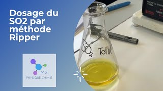 Dosage du SO2 dans le vin par méthode Ripper [upl. by Gilroy]