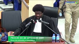 🔴Procès du 28 septembre  plaidoirie de Me Jocamey Haba avocat de lex patron du CNDD Dadis Camara [upl. by Amick376]