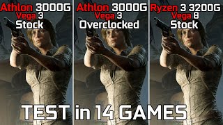 Athlon 3000G vs Athlon 3000G OC vs Ryzen 3 3200G  Test 14 Games [upl. by Paten]