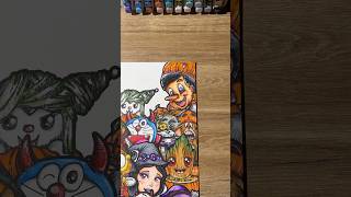 Halloween Cartoon Characters l Part41 drawing pinnochio halloween [upl. by Nraa]