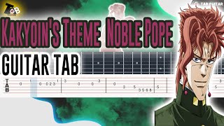 Virtuous Pope Kakyoins Noble Pope  JoJos Bizarre Adventure Theme Guitar Tutorial Tab [upl. by Ylime]